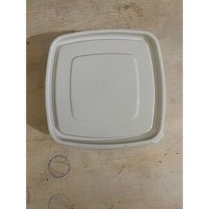 Rubbermaid TakeAlongs Square Food Storage Container with White Lid Clear Plastic